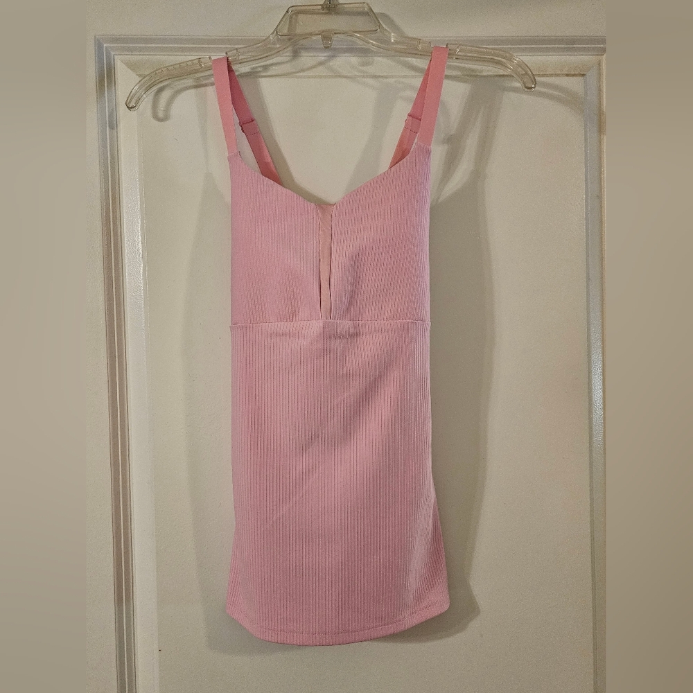 Tek Gear Pink Ribbed Work Out Athletic Tank Top, XS, NWT